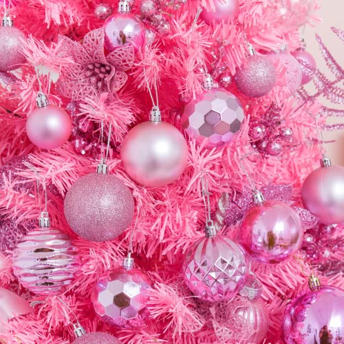 60mm 2.36" Christmas Ball Ornaments Shatterproof Christmas Ornaments Set Decorations for Xmas Tree Balls (34 Count)