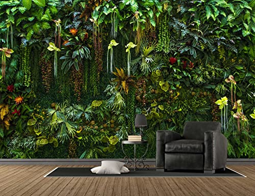 Green Wallpaper Banana Leaf Floral Mural (56.25 Sq Ft)