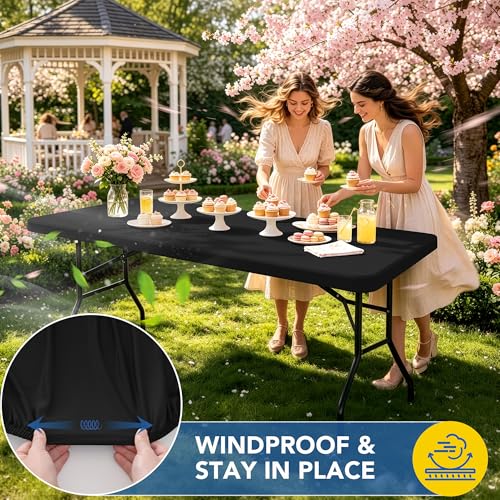 Fitted Tablecloth for 8 Foot Rectangle Tables (10 Count)