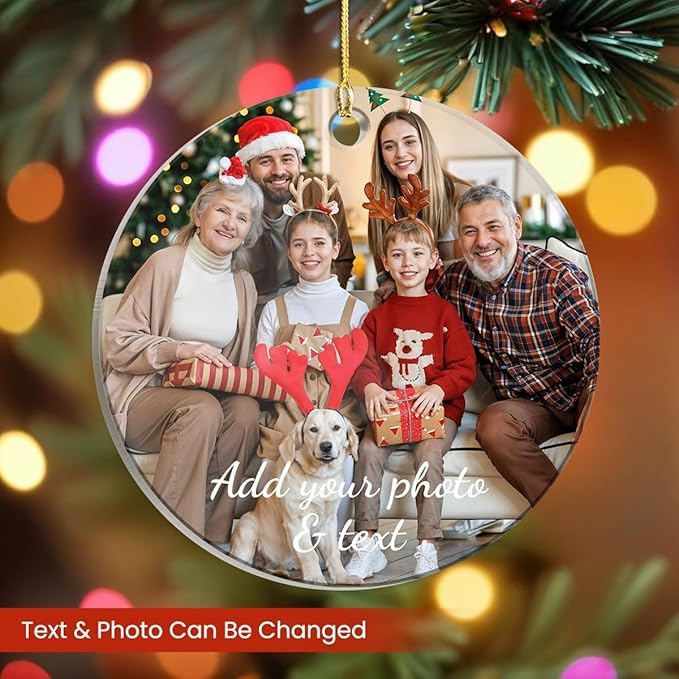 Personalized Photo Ornament for Family
