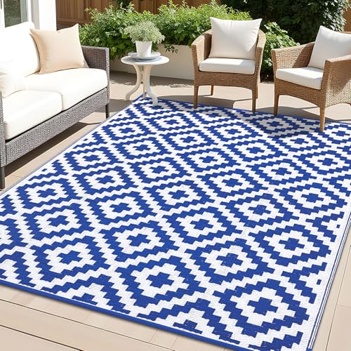 Outdoor Rug 6x9 ft Waterproof Reversible Mat (54 Sq Ft)