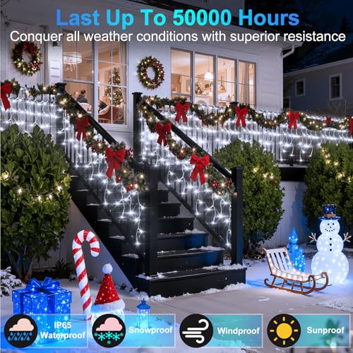 670 LED 66FT Christmas Icicle Lights