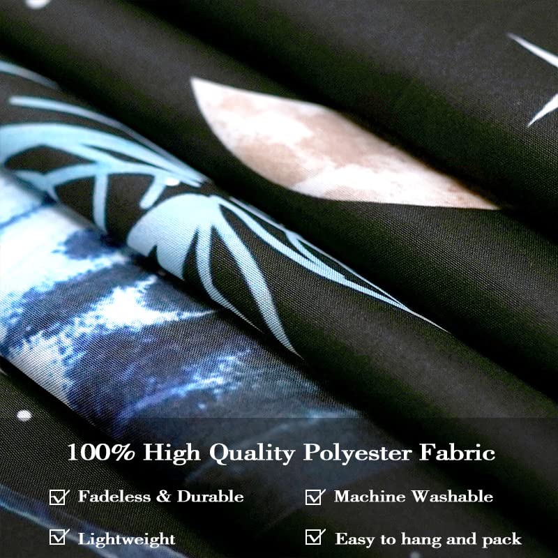 Blue Butterfly Moon Flower Tapestry Boho Floral Plant Tapestries for Bedroom Aesthetic Nature Tapastry's Wall Hanging Mandala Botanical Wall Tapestry for Living Room Dorm
