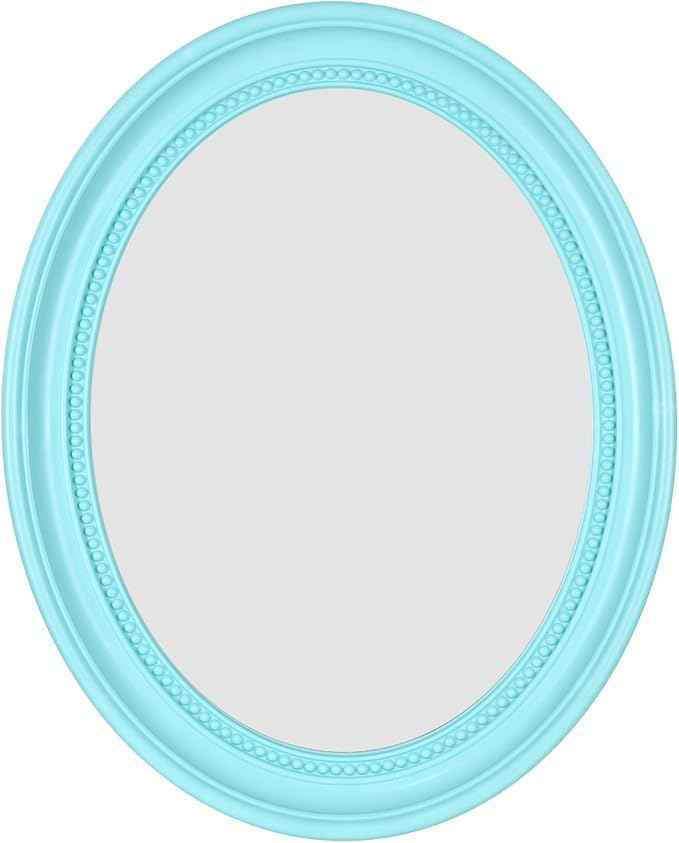 Funerom 20 x 16 inch Light Blue Mirror Oval Bathroom Mirror Wall Mirror