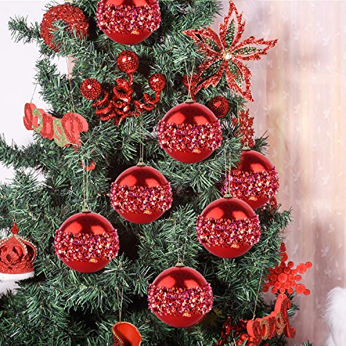 4" Christmas Ball Ornaments (4 Count)