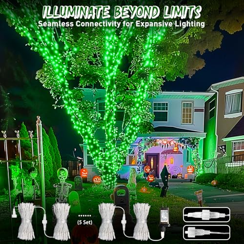 150 LED Green Christmas Lights Indoor (59 Foot)
