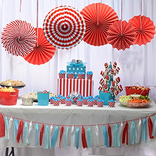 6 Pack Red Party Decorations