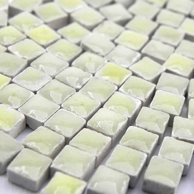 Mosaic Square 1000 Tiles 0.19inch 5mm DIY Picture Frames Jewelry Coasters, Pale Ivory, WW01