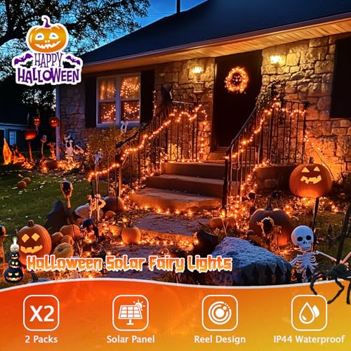 2 Pack Solar Halloween Lights (66 Foot)
