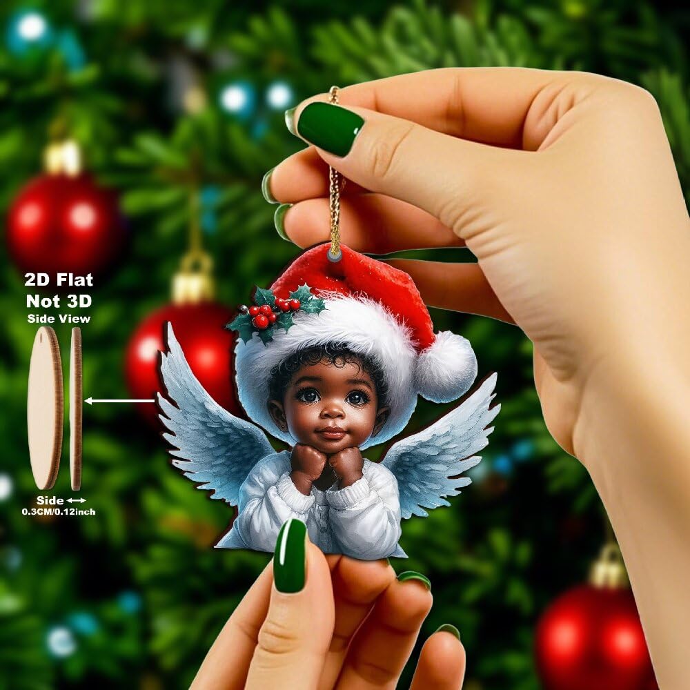 15pcs African American Black Angel Ornaments (15 Count)