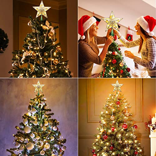 Silver 3D Christmas Star Tree Topper