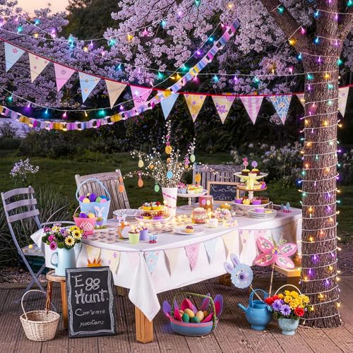 33ft 100 LED Easter Lights Battery Operated (100 Count)