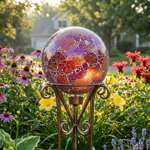 Sunnydaze 10" Mosaic Glass Gazing Ball for Garden