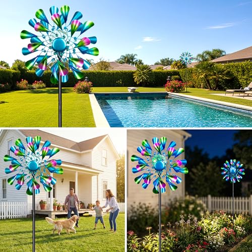 Solar Wind Spinner Outdoor Metal