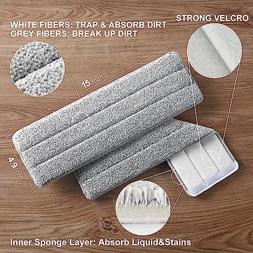 Microfiber Replacement Pad for 15" Flat Mop System