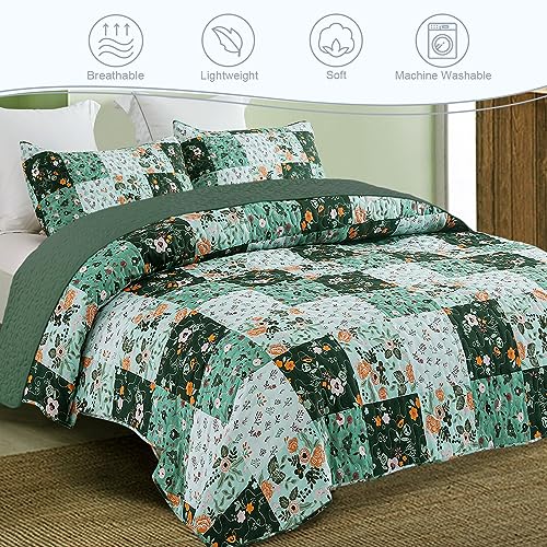 Reversible Boho Quilts Full Size Green