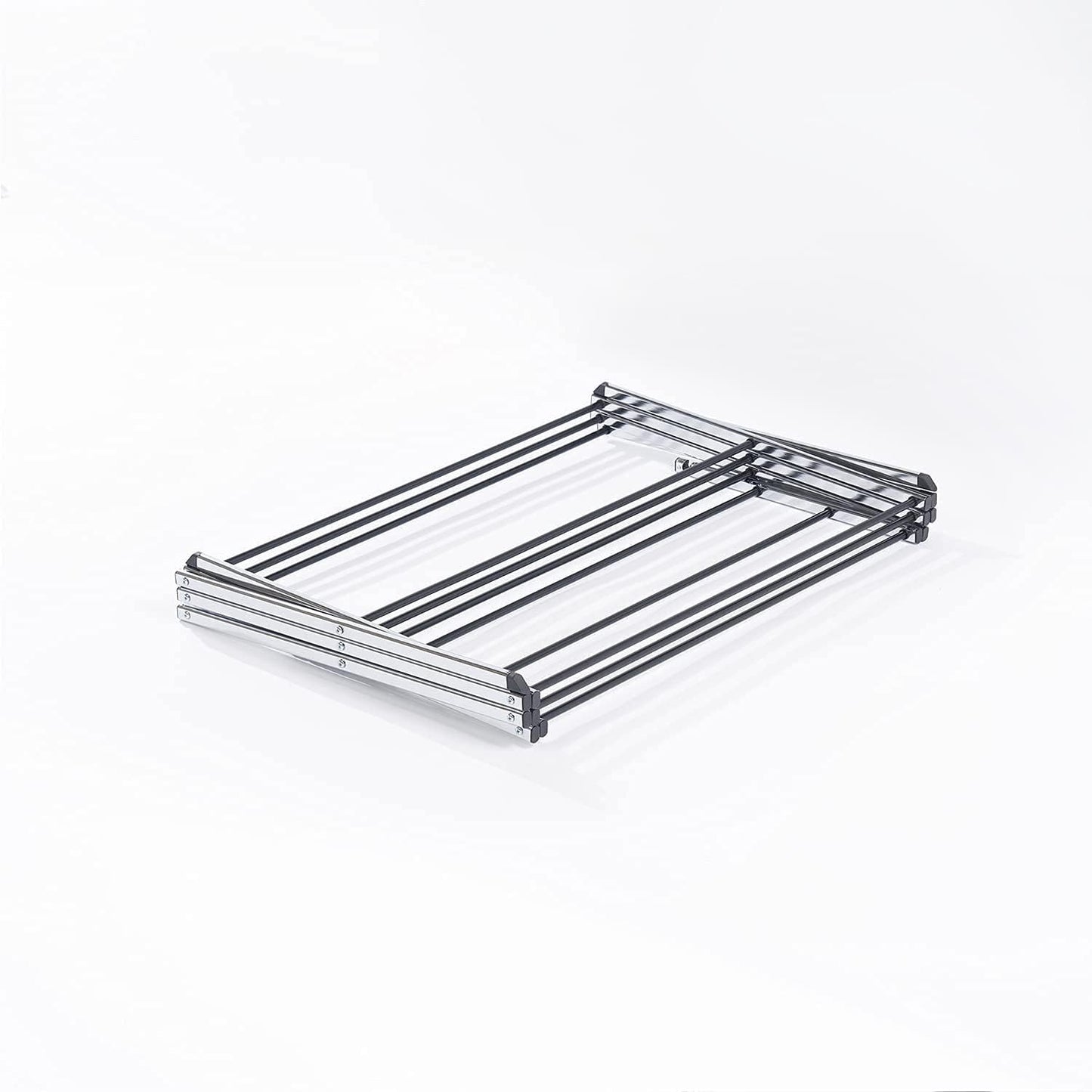 Displays By Jack Portable Collapsible Clothing Dryer Rack, Foldable Drying Rack for Clothes, Lingerie, Towels, Linens, Laundry Home Apartment Must Haves, Metal Chrome Finish - NestledHome