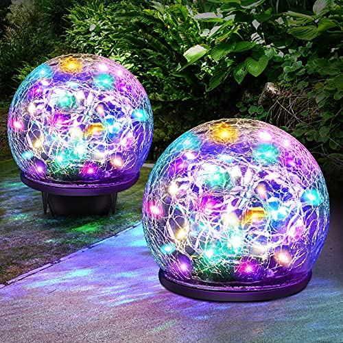 2 Pack 60 LED Garden Solar Lights Outdoor Decorative (2 Count)