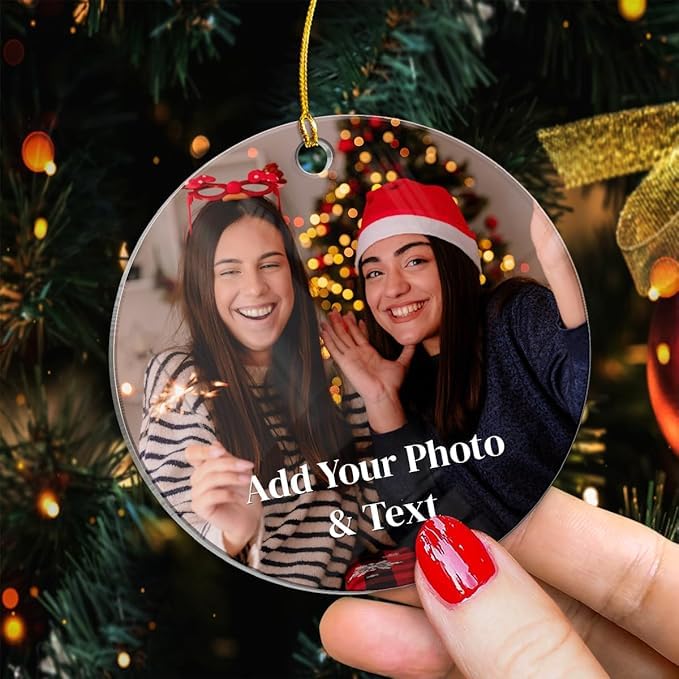 Personalized Best Friend Photo Christmas Ornament