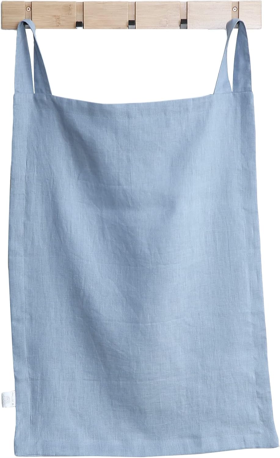Amazhiyu 100% Linen Door Hanging Laundry Hamper Bag, 19x27 Inches, Steel Blue - NestledHome