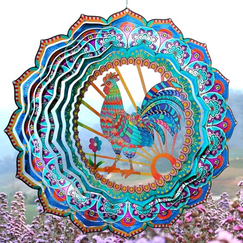 Rooster Wind Spinner for Yard and Garden