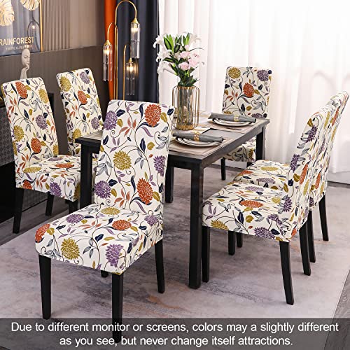 Pattern Chair Covers for Dining Room Set of 6
