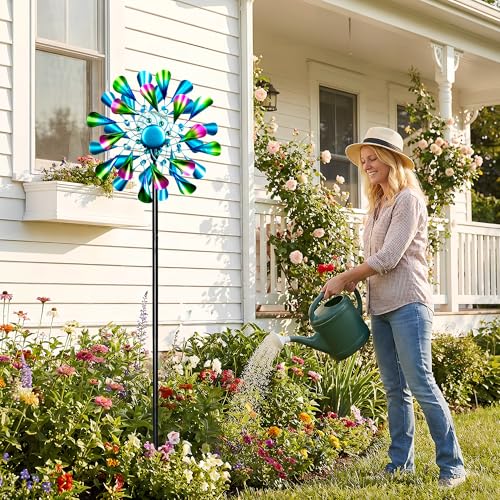 Solar Wind Spinner Outdoor Metal