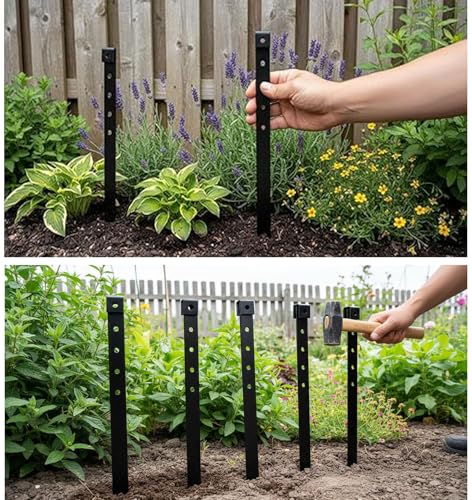 60 PCS 10”Metal Landscape Edging Stakes (60 Count)