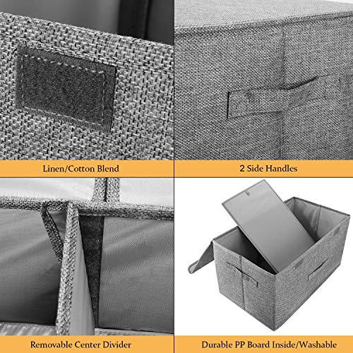2 Pack Large Storage Boxes with Lids and Handles (2 Count)