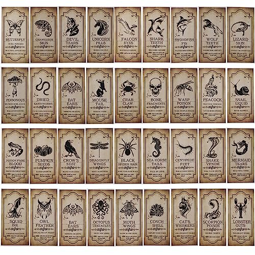 144PCS Halloween Bottle Labels (144 Count)