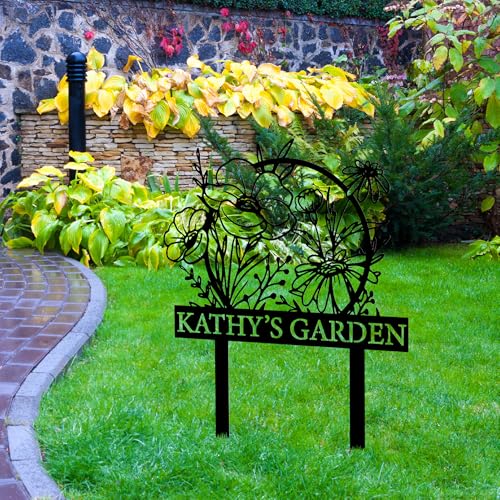 Personalized Metal Garden Sign with Stake