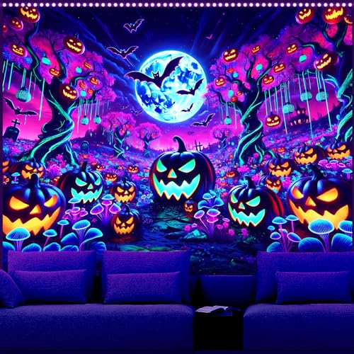 UV Reactive Halloween Tapestry