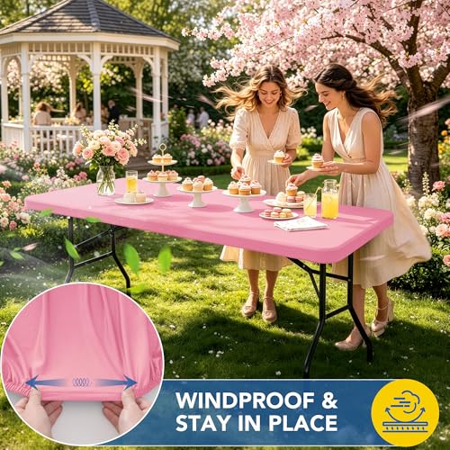 Fitted Tablecloth for 6 Foot Rectangle Tables (6 Count)