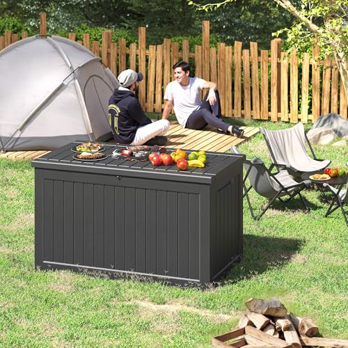 280 Gallon Outdoor Storage Box Waterproof Deck Box for Patio