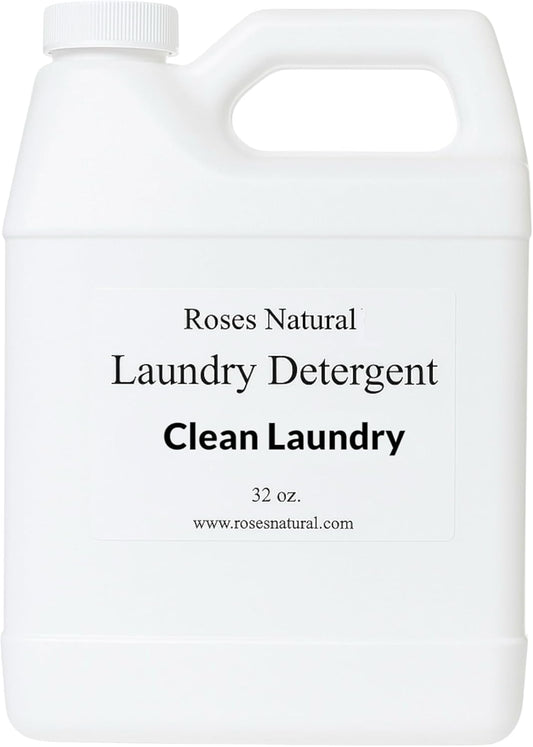 Plant-Based Liquid Laundry Detergent, 32 Fl Oz, Multiple Scents, HE Compatible (Clean Laundry) - NestledHome