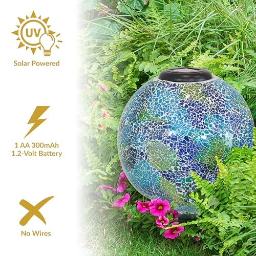Sunnydaze Solar Gazing Ball for Garden