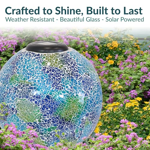 Sunnydaze Solar Gazing Ball for Garden