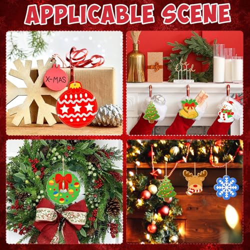 80PCS Wooden Christmas Ornaments to Paint (80 Count)