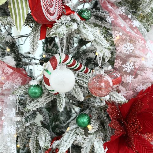 30 Pack Clear Christmas Ball Ornaments with Fillers (30 Count)