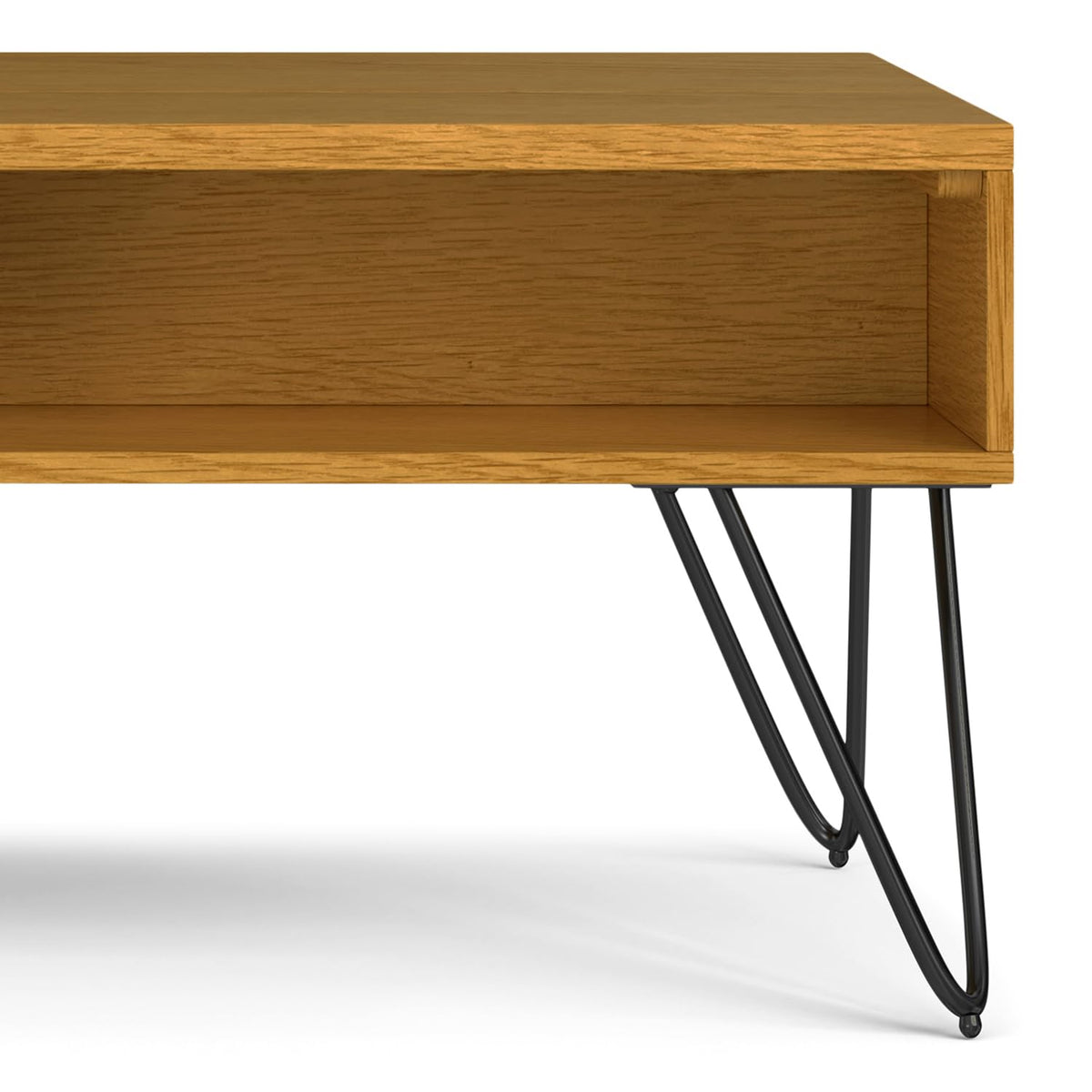 Hunter 48" Wide Rectangle Lift Top Coffee Table in Oak Veneer