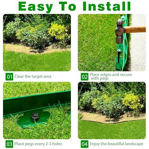 Landscape Edging Border 100 FT 2 Inch Tall with 180 Spikes