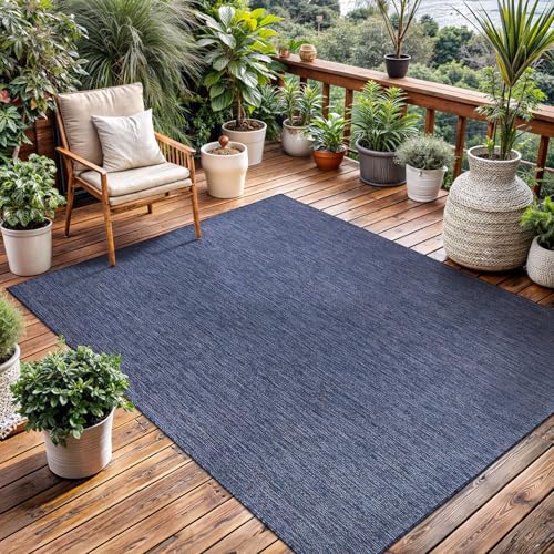 Washable Indoor Outdoor Rug 9x12 Weather Resistant Area Rugs Modern Solid for Porch Deck Balcony Backyard Patio Outside Carpet