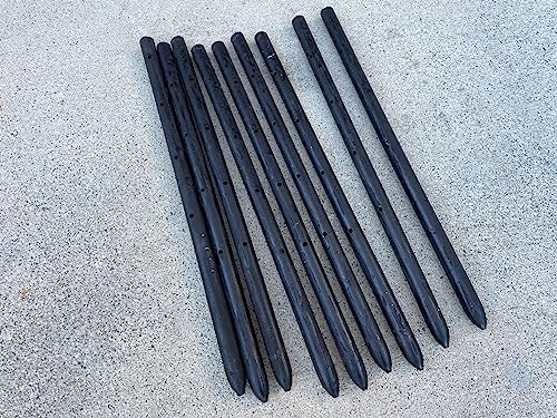 18 Inch Round Steel Concrete Form Stakes with Nail Holes (5 Count)