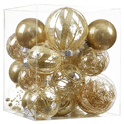 Clear Christmas Ball Ornaments (24 Count)