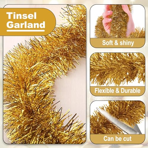 25 Feet Christmas Tinsel Garland
