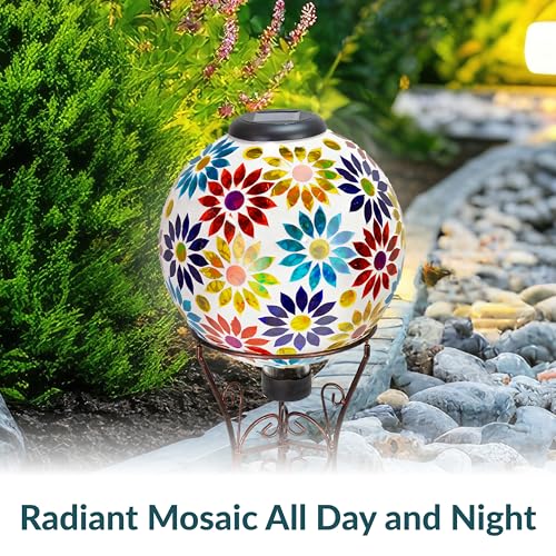 Sunnydaze Solar Gazing Ball for Garden