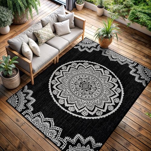 Outdoor Rug 5x7 Modern Area Rugs for Indoor and Outdoor Patios and Porches