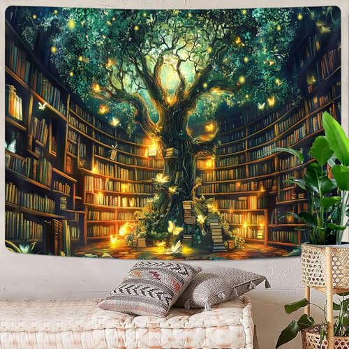 Fantasy Library Tapestry