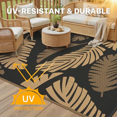 Outdoor Rug Waterproof Plastic Rugs for Patio (54 Sq Ft)