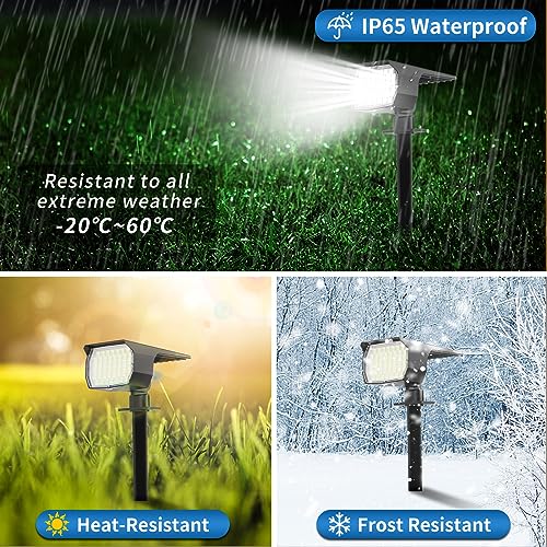Solar Spot Lights Outdoor Landscape Spotlights 12 Pack Cool White (12 Count)